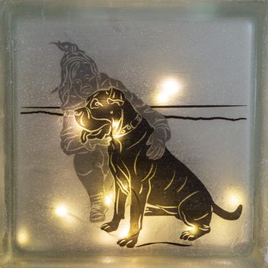 Frosted glass object