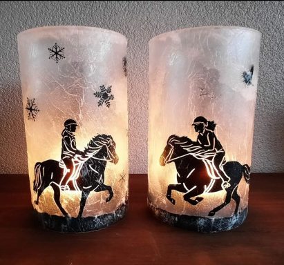 Frosted glass vaasjes